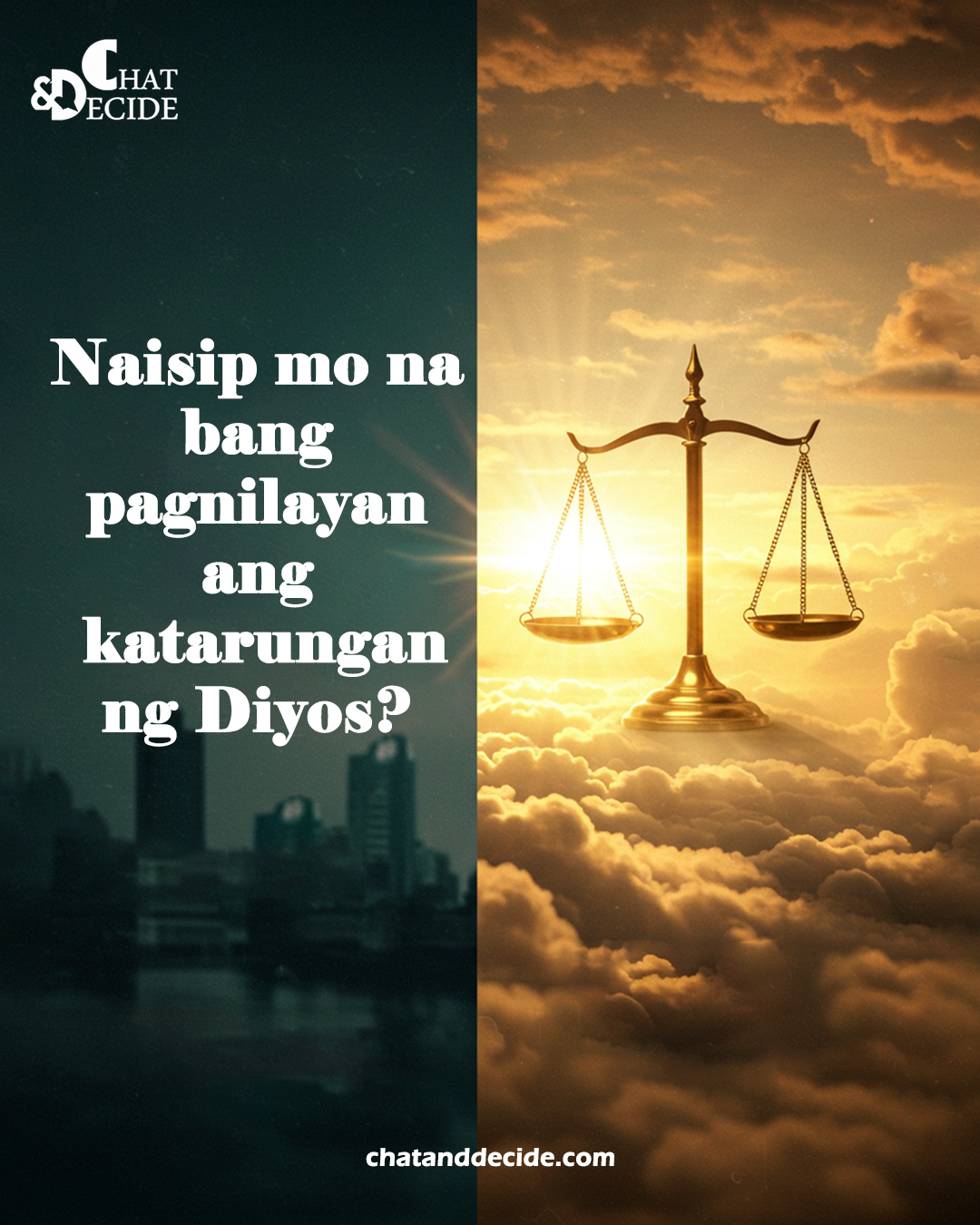 Naisip mo na bang pagnilayan ang katarungan ng Diyos?