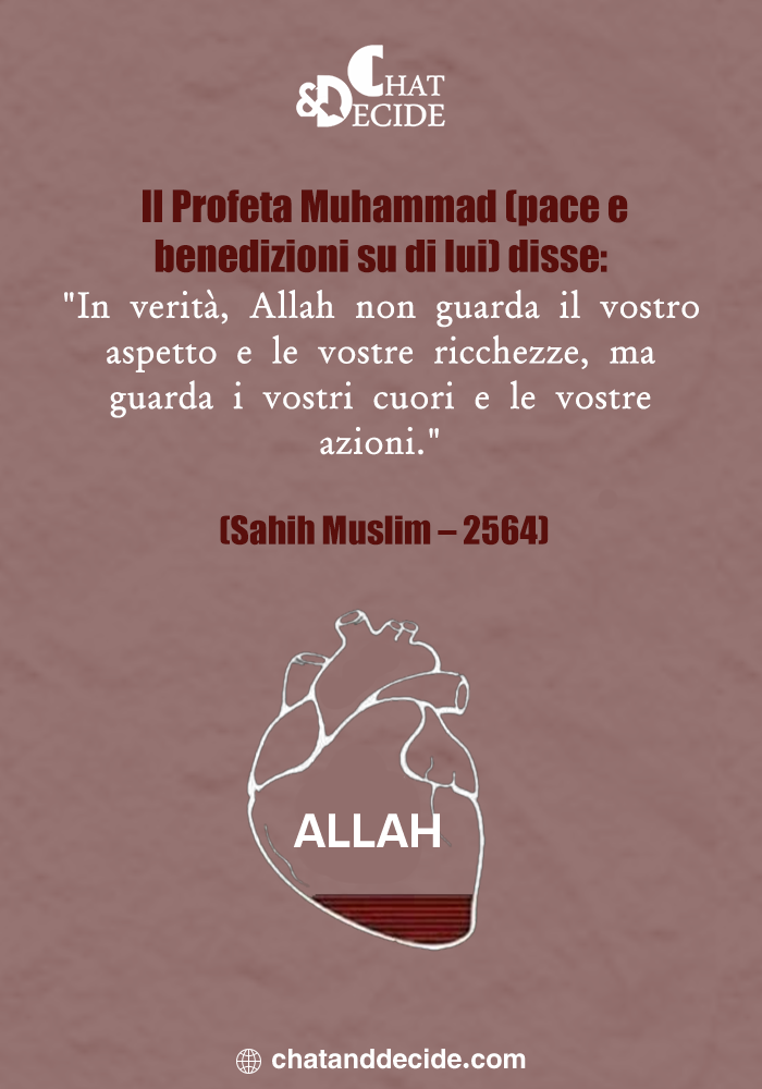 Allah guarda i cuori e le azioni, non l’aspetto o le ricchezze.