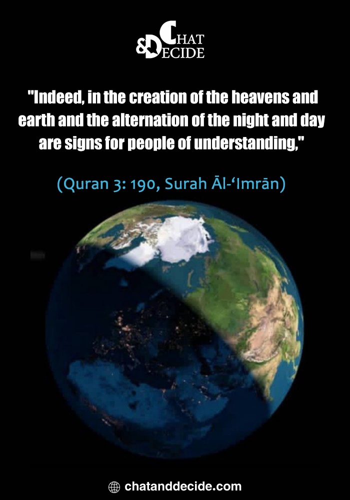 The creation of the heavens and the earth, and the cycle of night and day, are signs for those who understand.