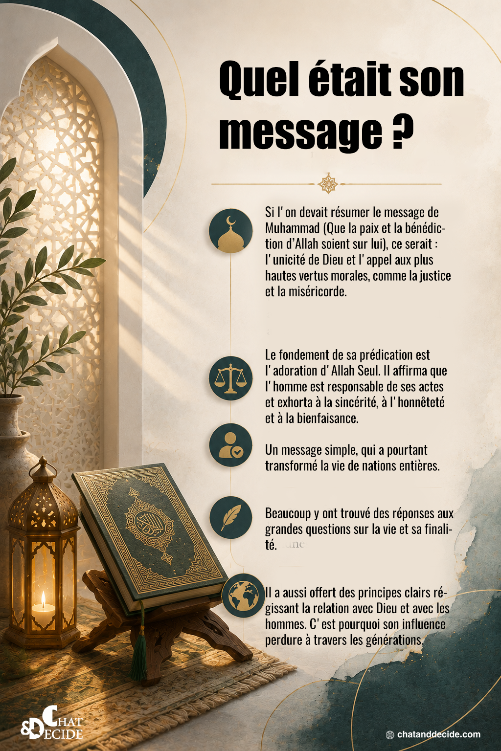 Quel était son message ?