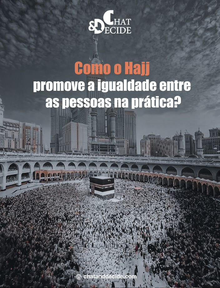 Como o Hajj promove a igualdade entre as pessoas na prática?