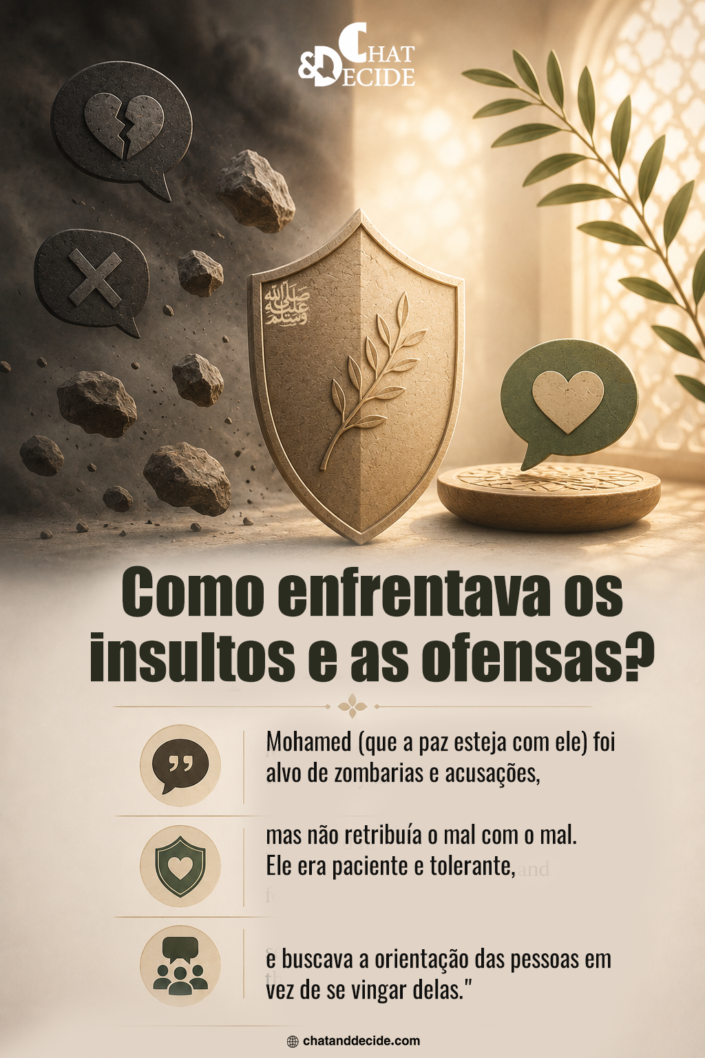 Como enfrentava os insultos e as ofensas?