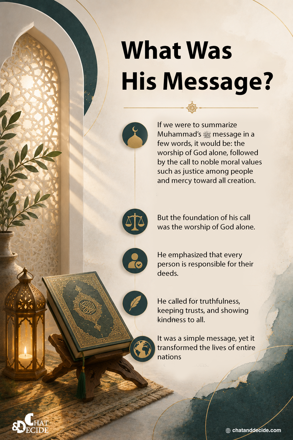 What was his message?