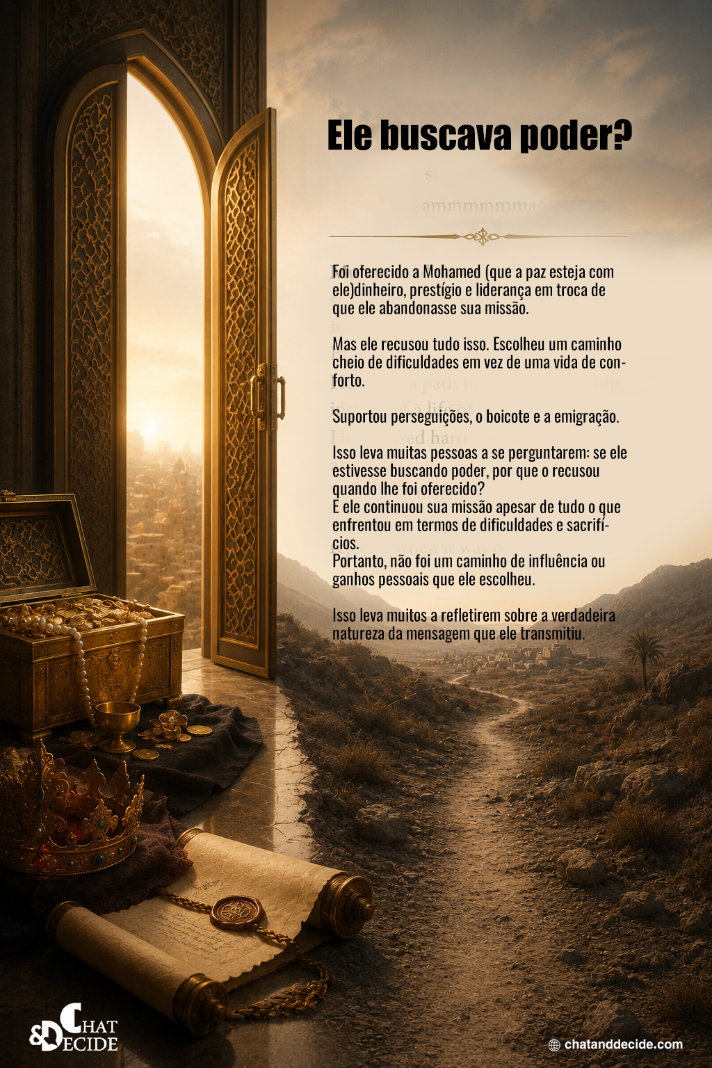 Ele buscava poder?