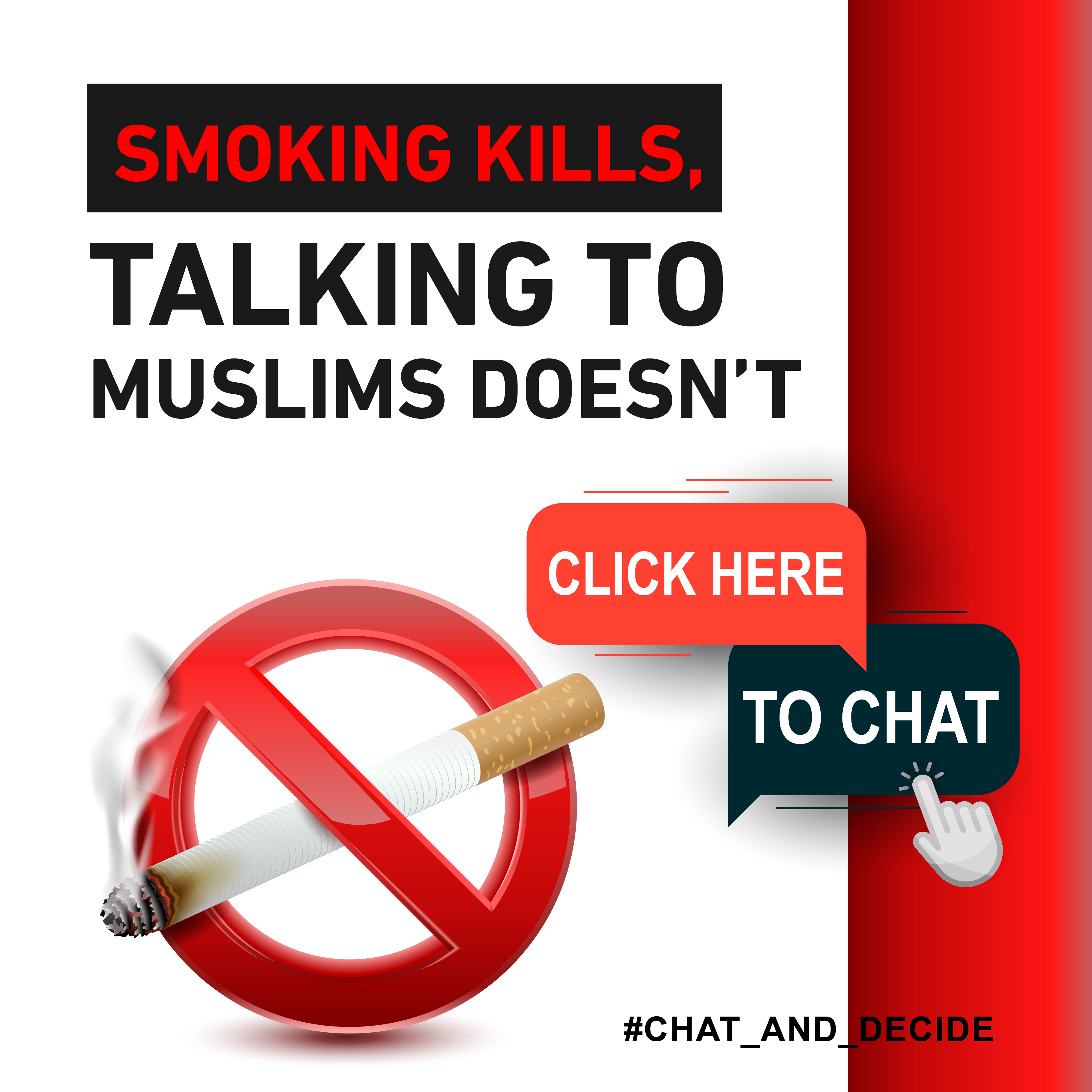 Smoking kills, talking to Muslims doesn’t