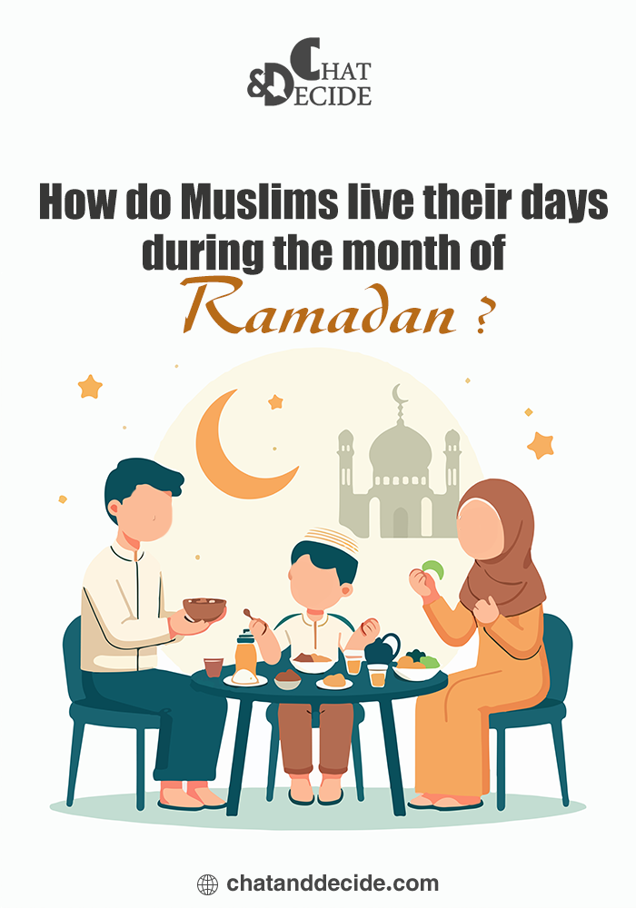 How do Muslims live their days during the month of Ramadan?
