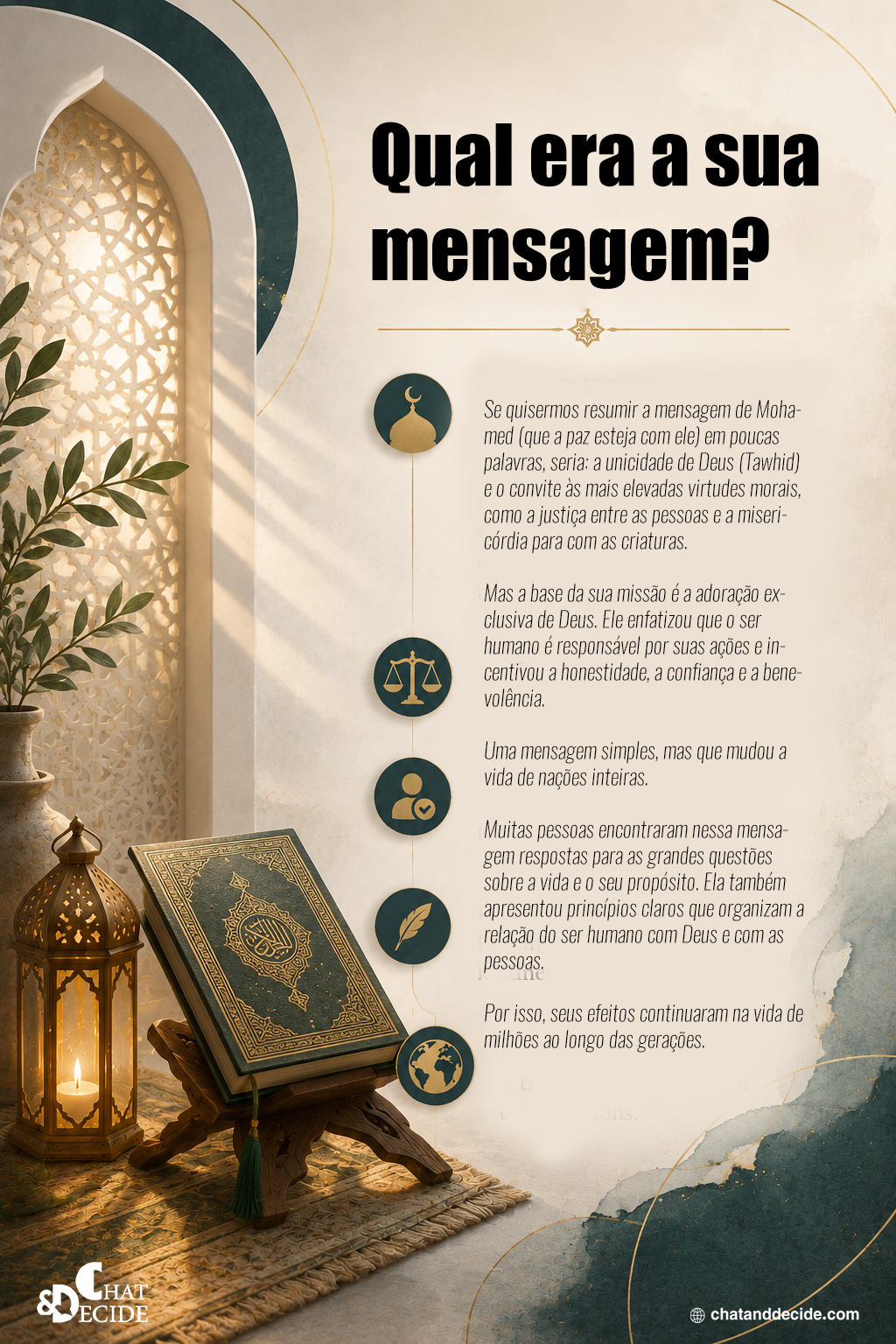 Qual era a sua mensagem?