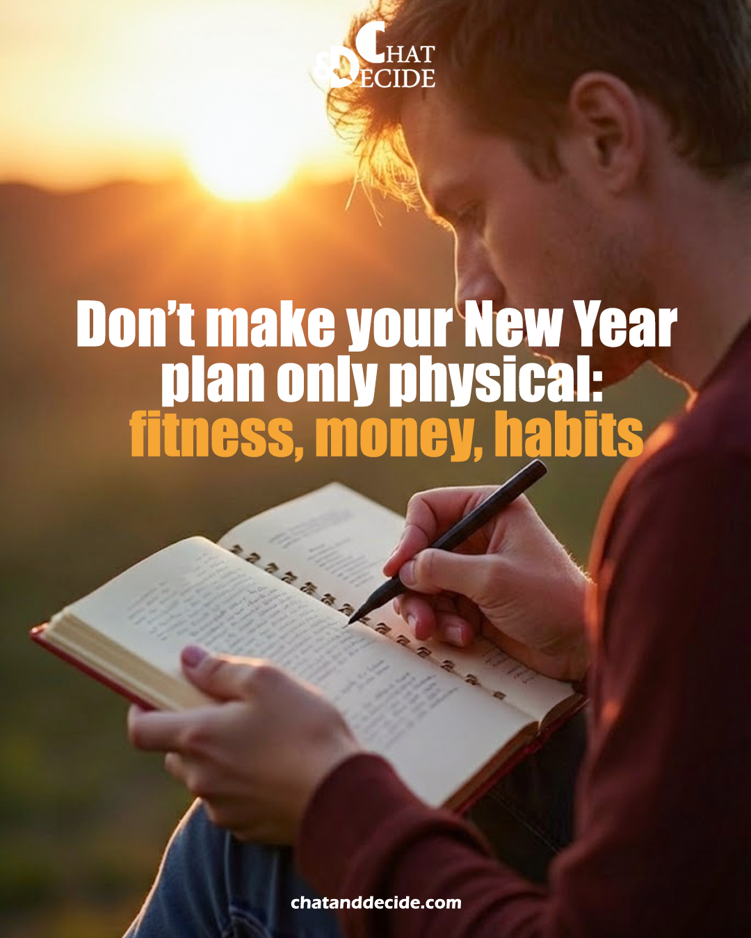 Don’t make your New Year plan only physical fitness, money, habits