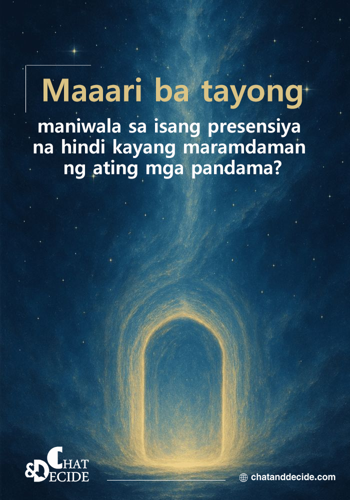 Maaari ba tayong maniwala sa isang presensiya na hindi kayang maramdaman ng ating mga pandama?