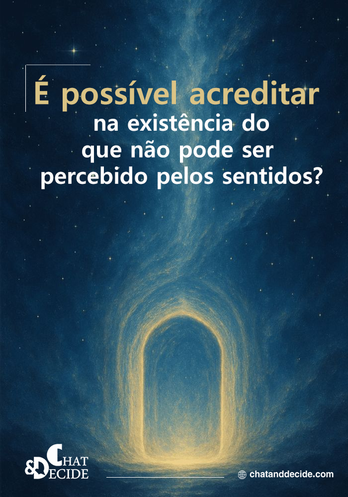 É possível acreditar na existência do que não pode ser percebido pelos sentidos?