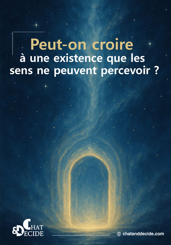 "Peut-on croire à une existence que les sens ne peuvent percevoir ? "