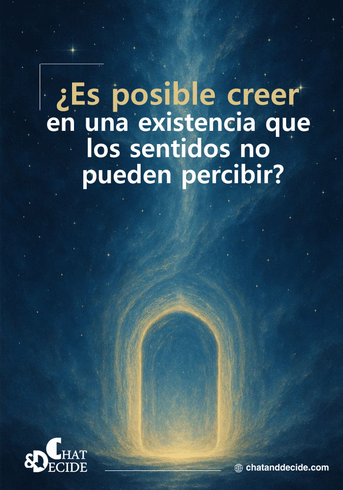 ¿Es posible creer en una existencia que los sentidos no pueden percibir?