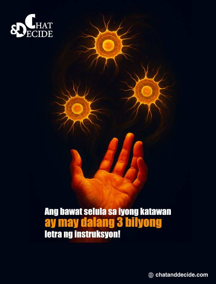 Bawat selula sa katawan mo ay may 3 bilyong letra!"