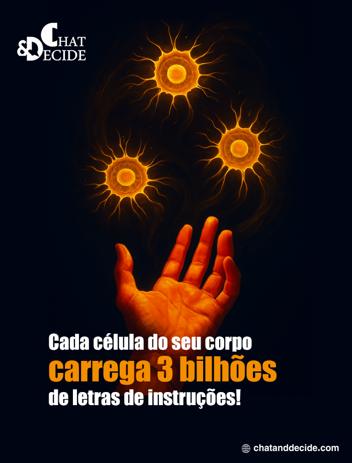 Seu corpo: cada célula com 3 bilhões de letras