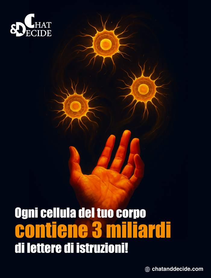 Ogni cellula ha 3 miliardi di lettere di istruzioni!