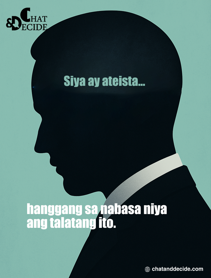 "Siya ay ateista, hanggang nabasa niya ang talatang ito."