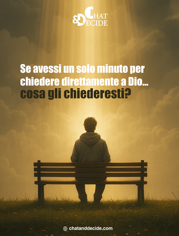 Se avessi un solo minuto per chiedere direttamente a Dio... cosa gli chiederesti?