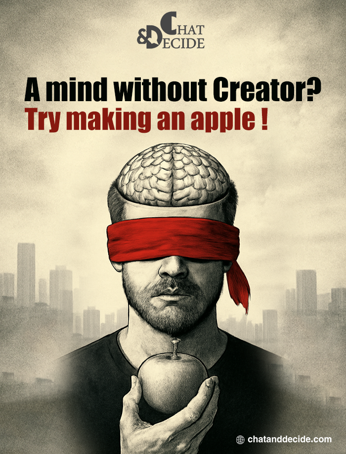 A mind without Creator? Try making an apple !