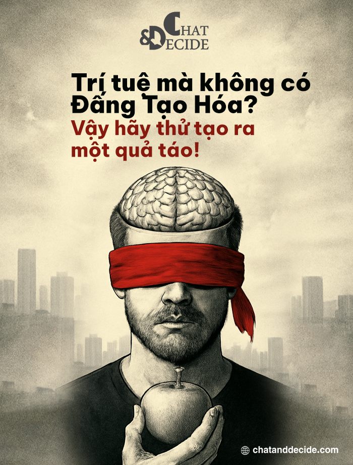 Trí tuệ mà không có Đấng Tạo Hóa? Vậy hãy thử tạo ra một quả táo!