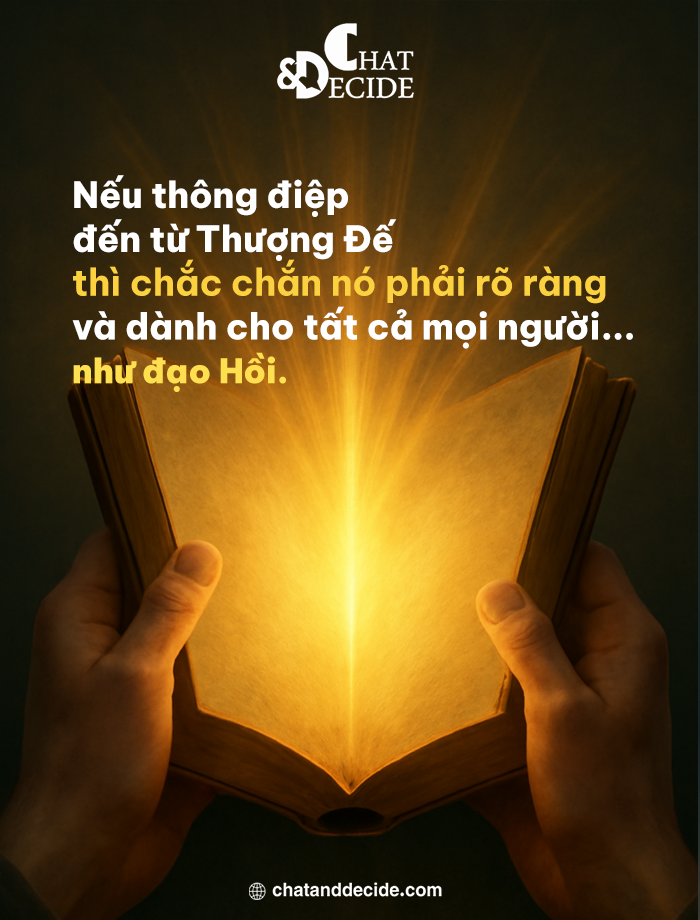 Thông điệp từ Thượng Đế: Rõ ràng và như Hồi giáo