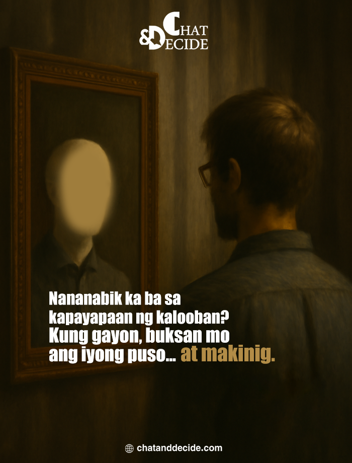 "Nais mo bang kapayapaan? Buksan ang puso at makinig."