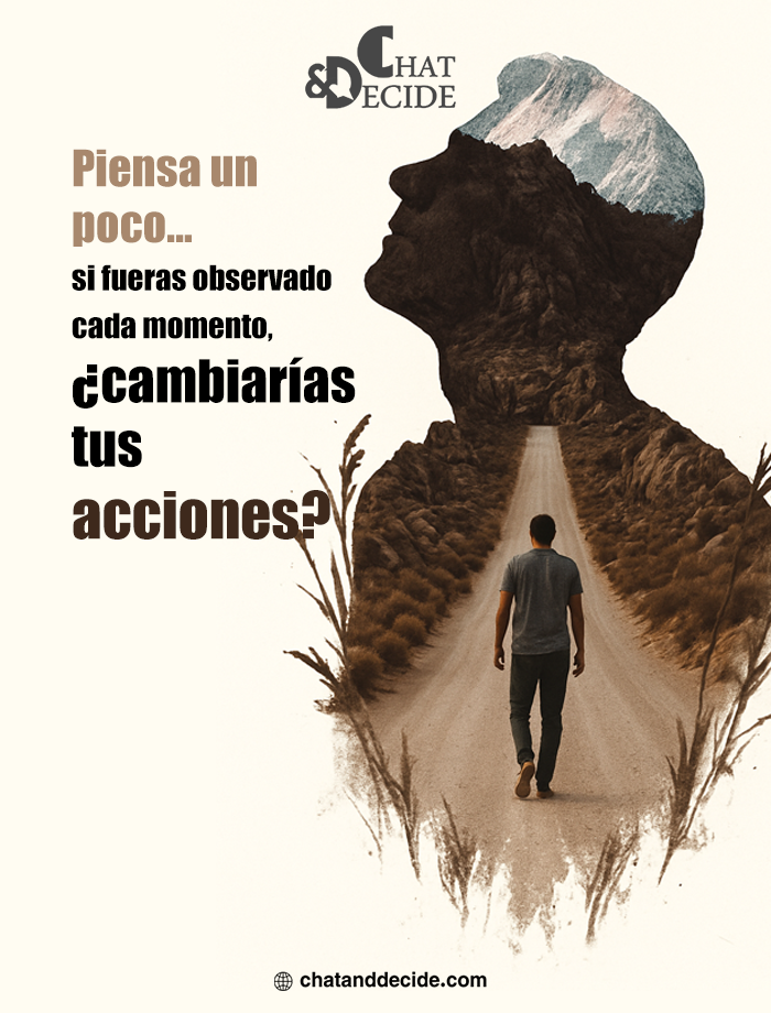 Piensa un poco... si fueras observado cada momento, ¿cambiarías tus acciones?